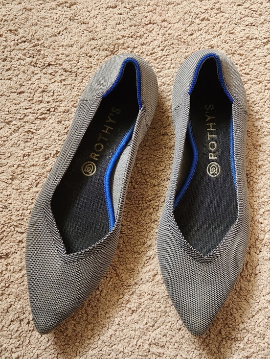 Rothy's Shoes - Rothy's Pointed Toe Grey Washable Flat Ladies Minimalist Lightweight Ballet 11.5
